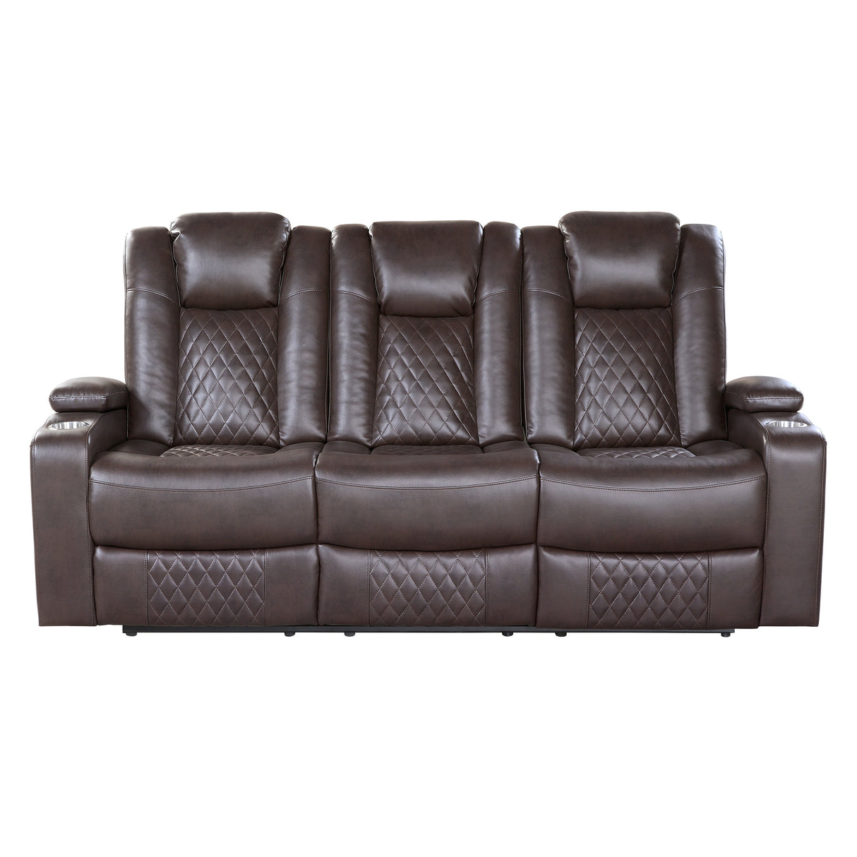Caelan Dark Brown Power Double Reclining Sofa