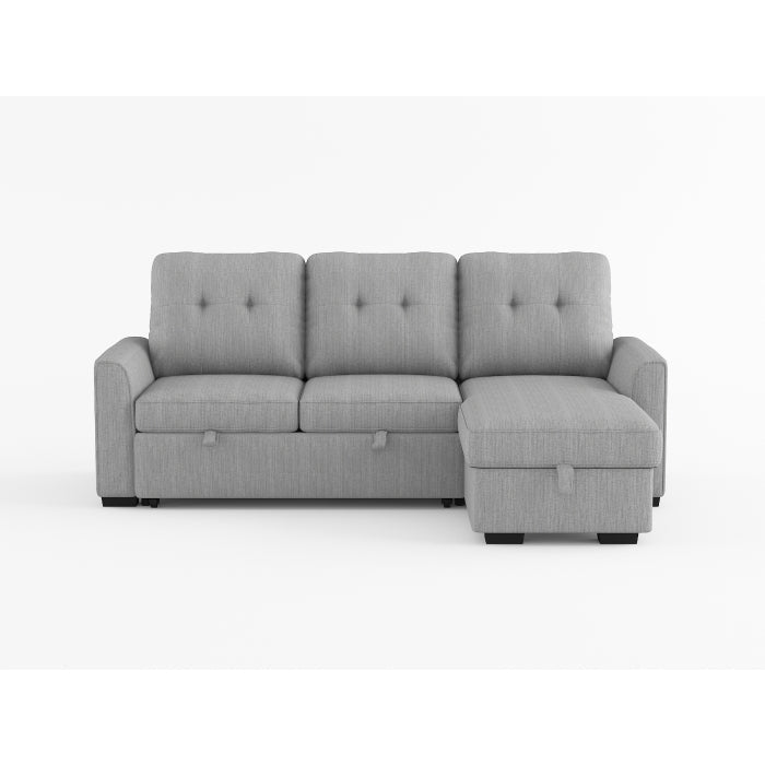 Carolina Gray Reversible Storage Sleeper Sofa Chaise