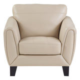 Spivey Beige Leather Chair