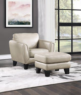 Spivey Beige Leather Chair