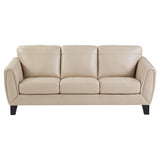 Spivey Beige Leather Sofa