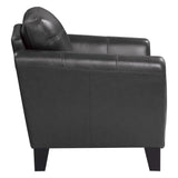 Spivey Dark Gray Leather Chair