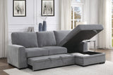Morelia Gray RAF Storage Sleeper Sofa Chaise