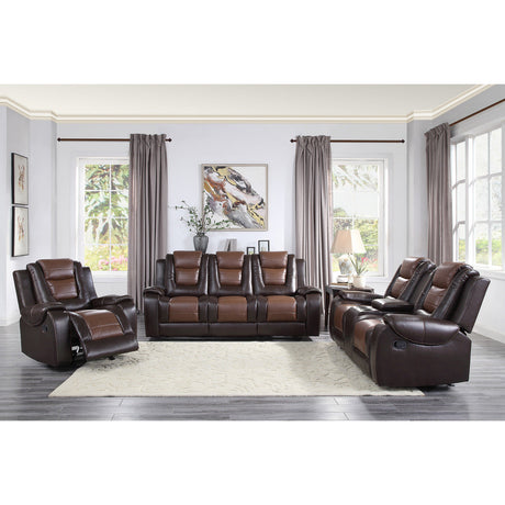 Brown Leather Living Room Set