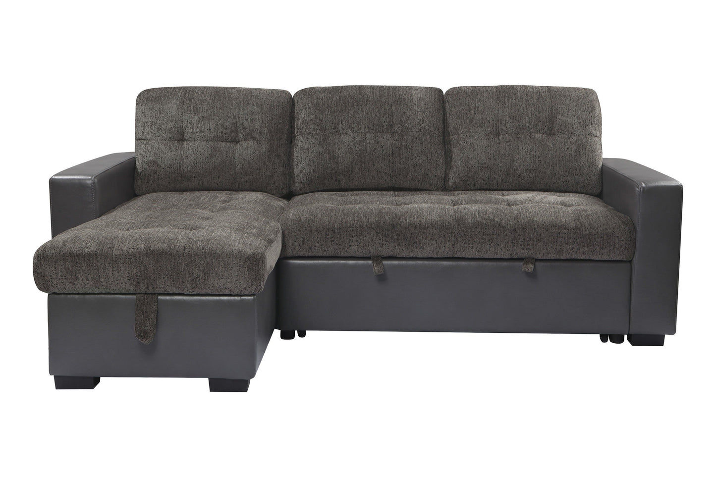 Swallowtail Brown Reversible Storage Sleeper Sofa Chaise