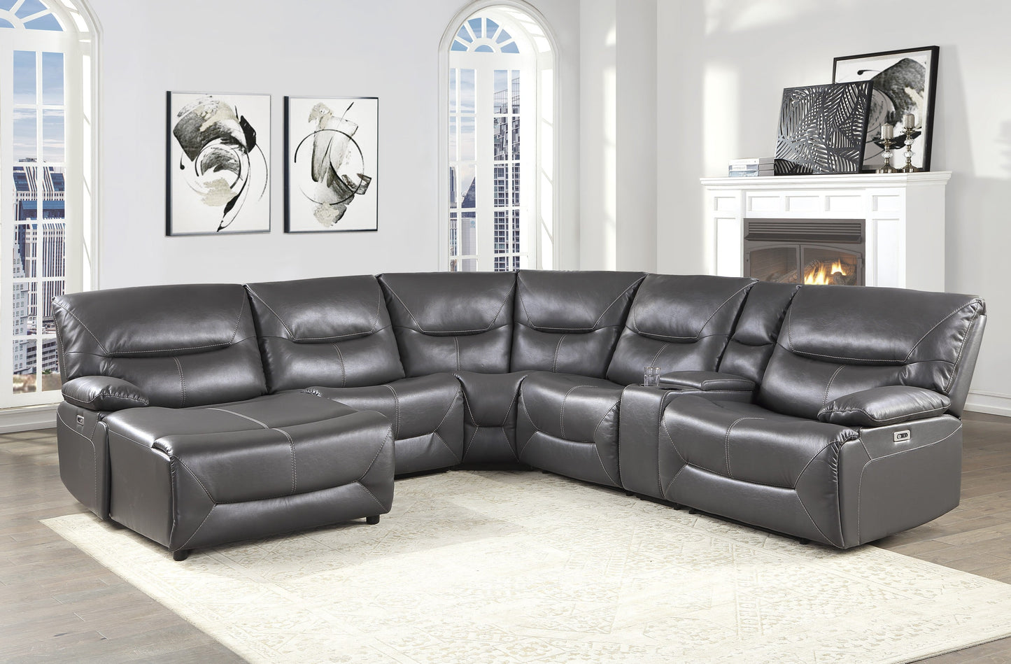 Dyersburg Gray LAF Power Reclining Sectional