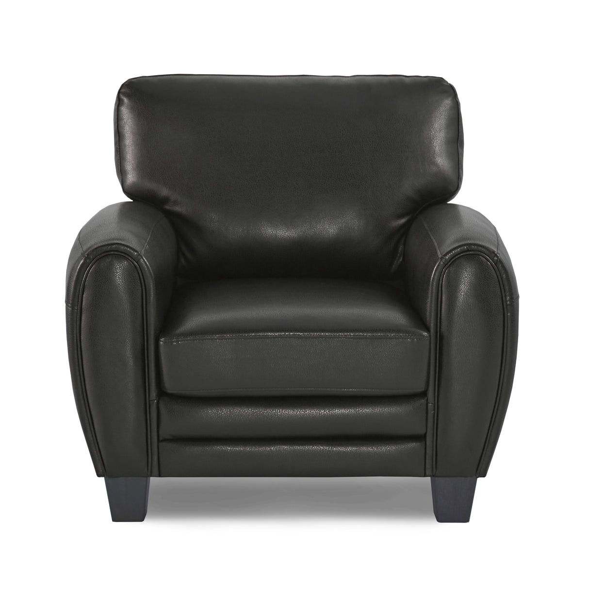 Rubin Black Faux Leather Chair