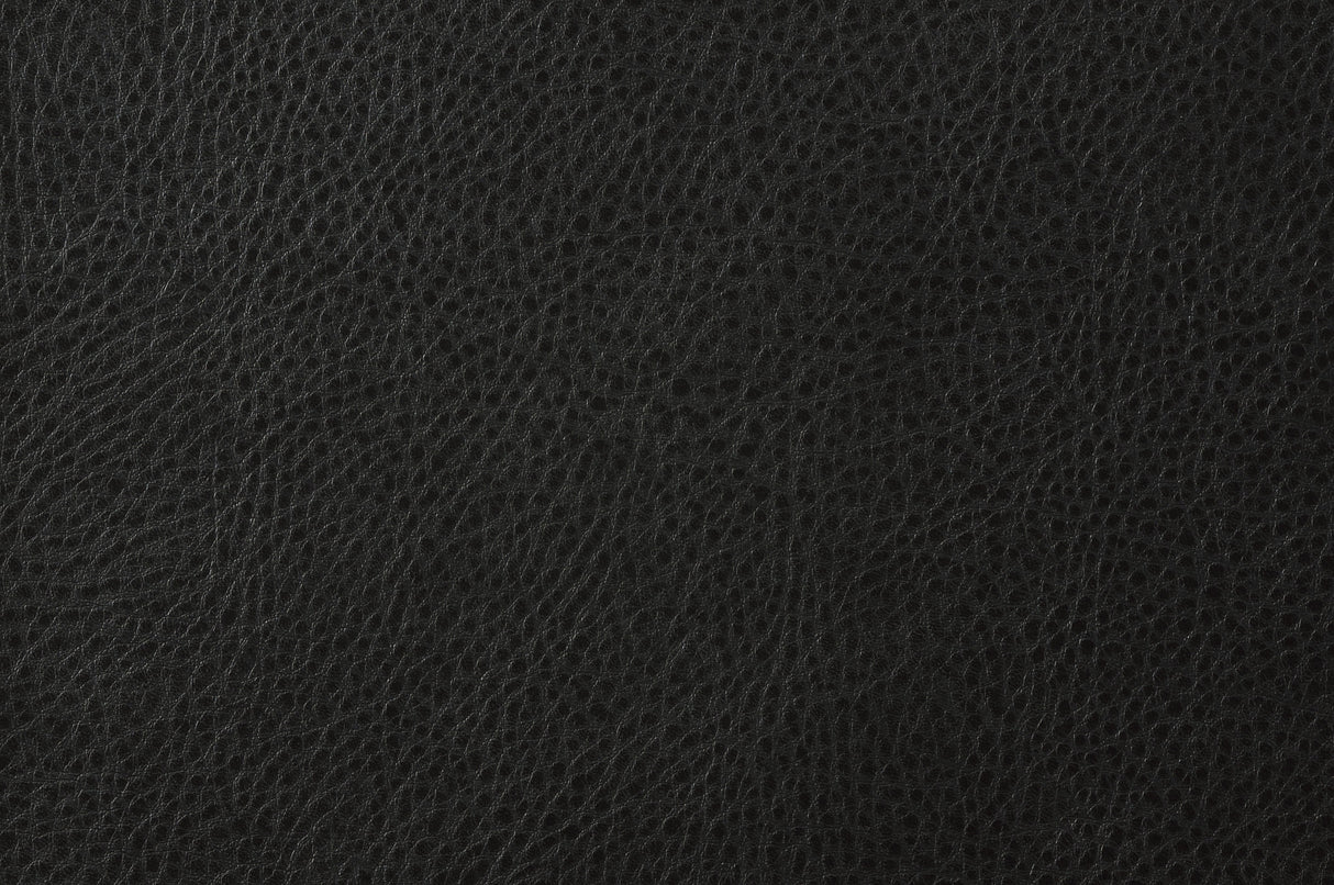 Rubin Black Faux Leather Sofa