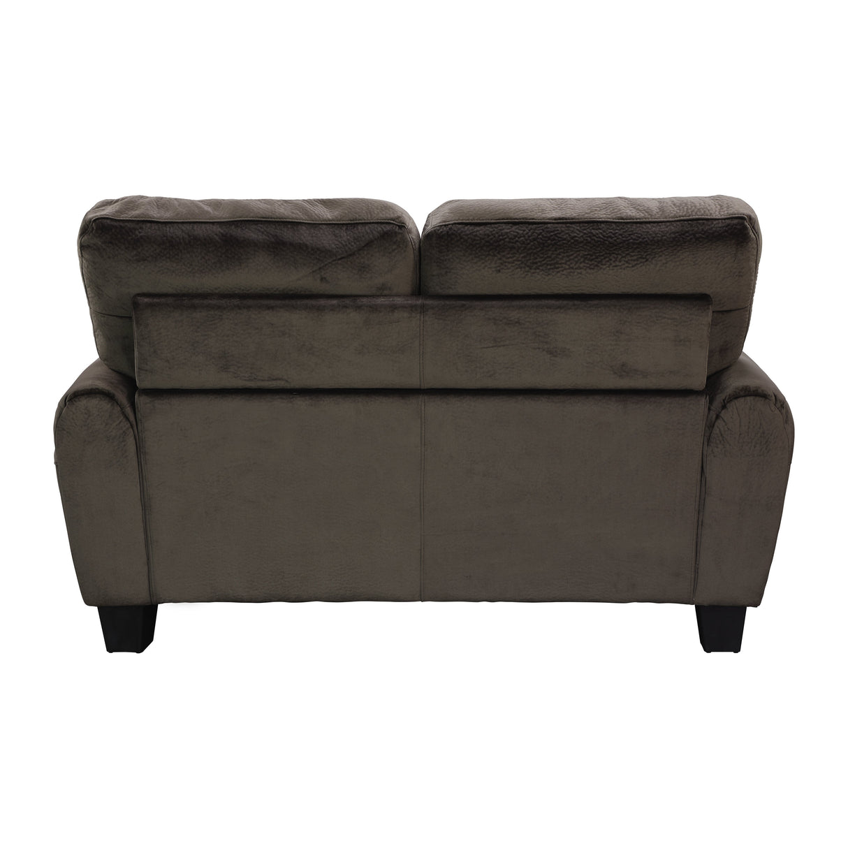 Rubin Chocolate Faux Leather Loveseat