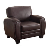 Rubin Dark Brown Faux Leather Chair