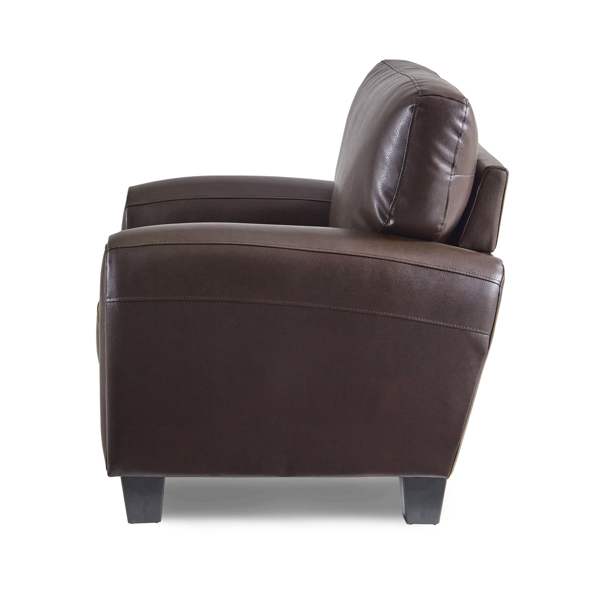 Rubin Dark Brown Faux Leather Chair