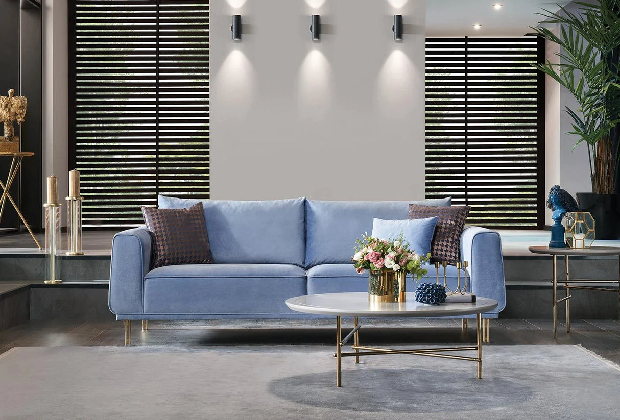 Modern blue sofa