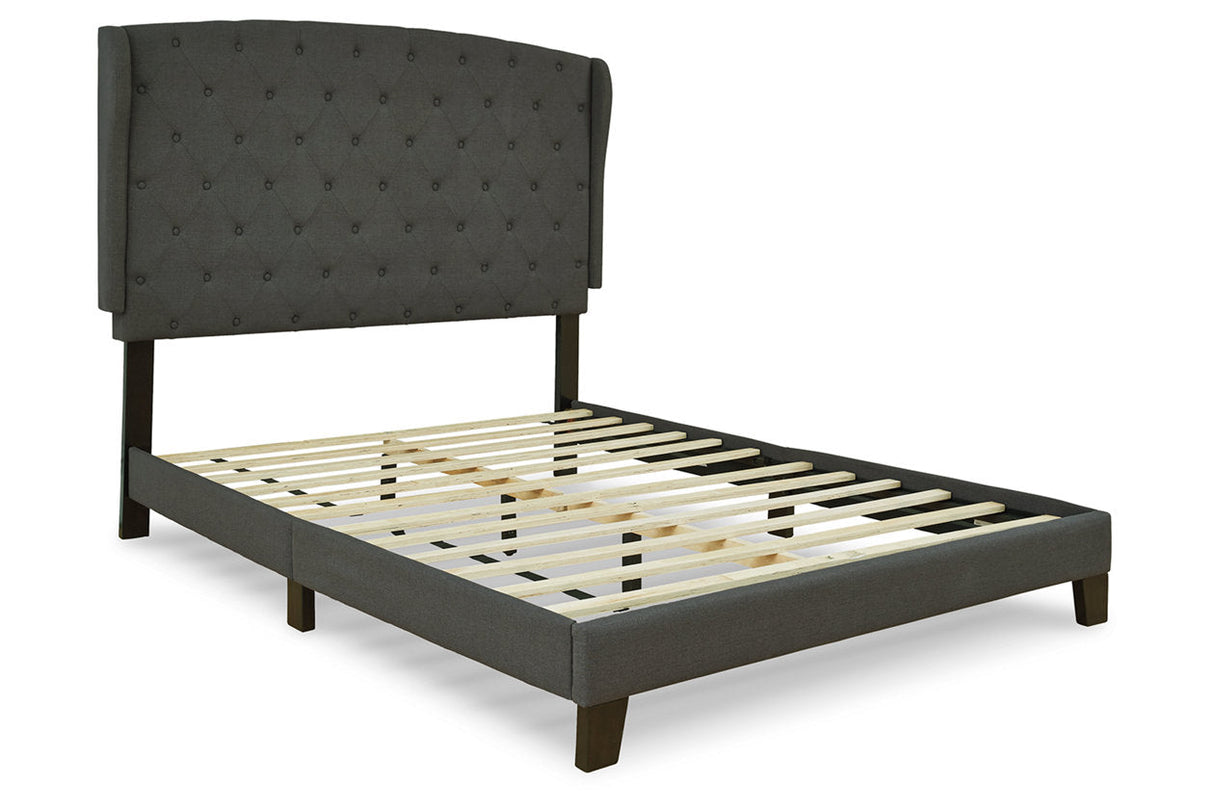 Vintasso Charcoal King Upholstered Bed