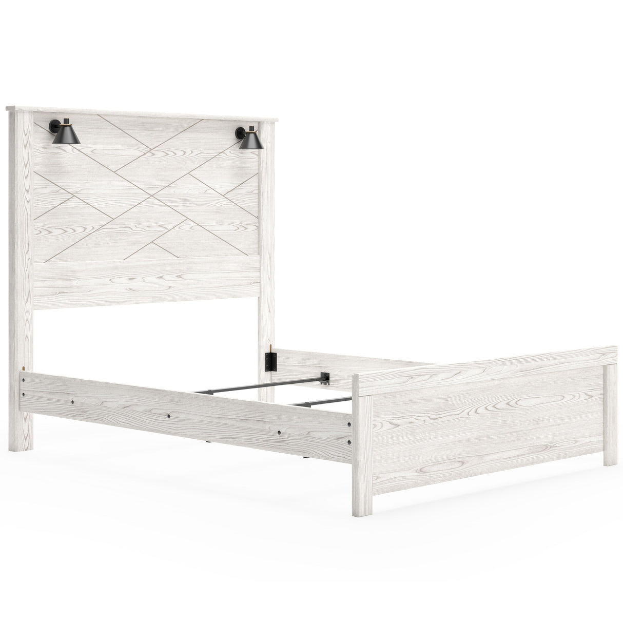 Gerridan White/Gray Lighted Panel Bedroom Set