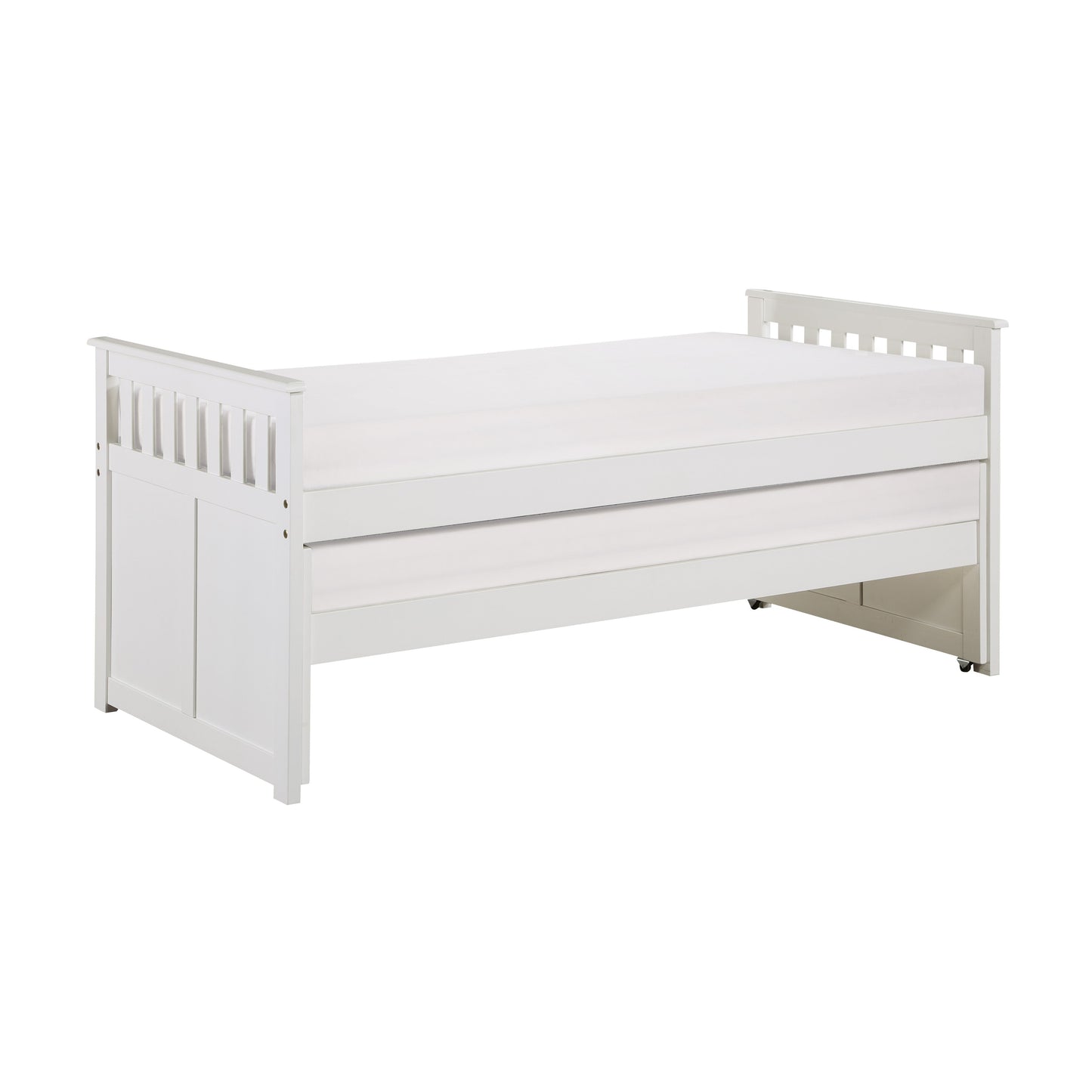 Galen White Twin/Twin Bed