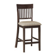 Balin Dark Brown Counter Height Chair, Slat Back, Set of 2 by Homelegance at Eve Furniture