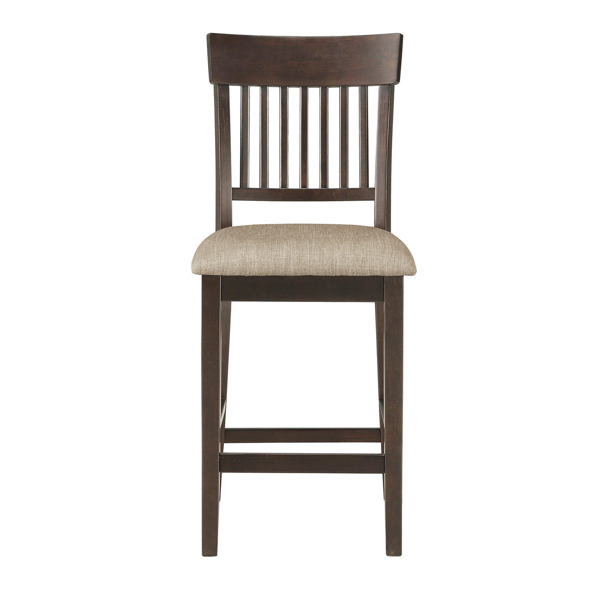 Balin Dark Brown Counter Height Chair, Slat Back, Set of 2 by Homelegance at Eve Furniture