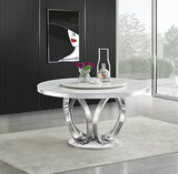 D615 MAXI TABLE - WHITE/CHROME