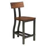 Holverson Rustic Brown Counter Chair, Set of 2 by Homelegance at Eve Furniture