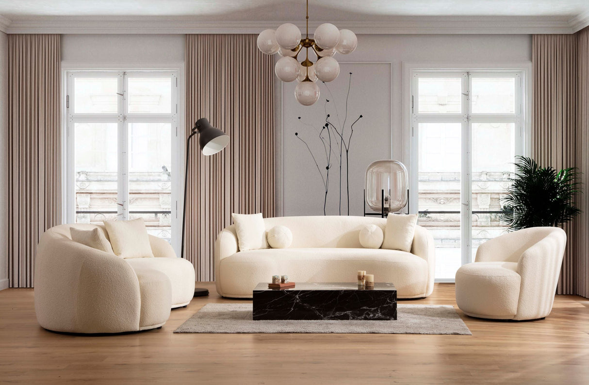 Bonita Ivory Boucle Sofa