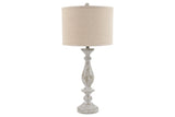 Bernadate Whitewash Table Lamp, Set of 2