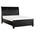 Laurelin Black Queen Sleigh Storage Platform Bed by Homelegance at Eve Furniture
