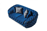 Lupino Blue Velvet Living Room Set - LUPINOBLUE-SL - Eve Furniture