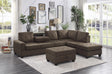 Maston Chocolate Reversible Sectional by Homelegance at Eve Furniture