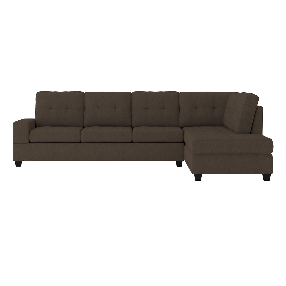 Maston Chocolate Reversible Sectional by Homelegance at Eve Furniture