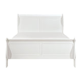 Mayville White Queen Sleigh Bed by Homelegance at Eve Furniture