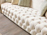 Ivory Velvet Sofa