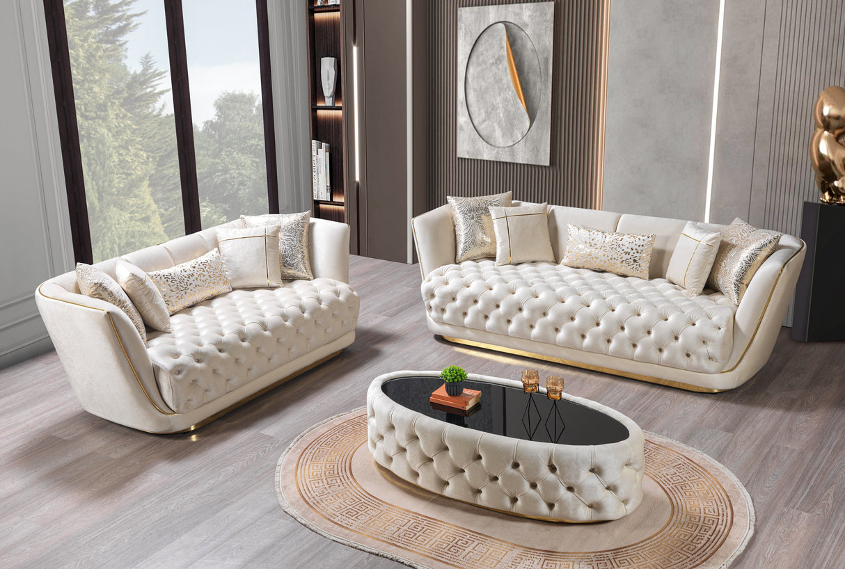 Daphne Ivory Coffee Table - DAPHNE CT-IVORY - Eve Furniture