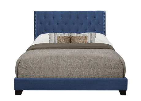 Barzini Blue Full Upholstered Bed