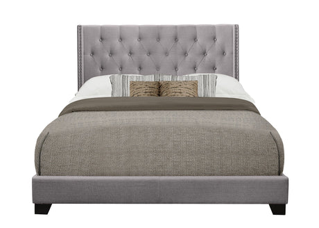 Barzini Gray Full Upholstered Bed