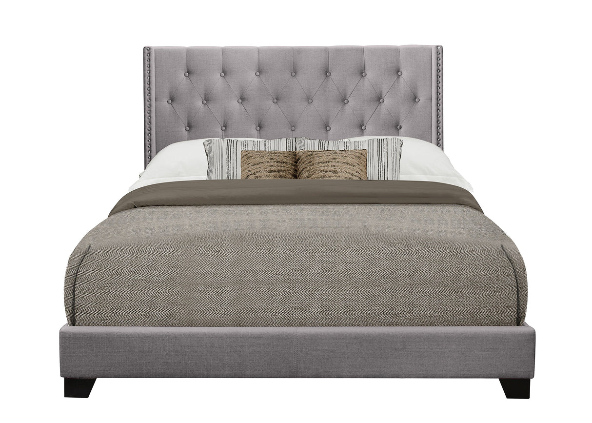 Barzini Gray King Upholstered Bed