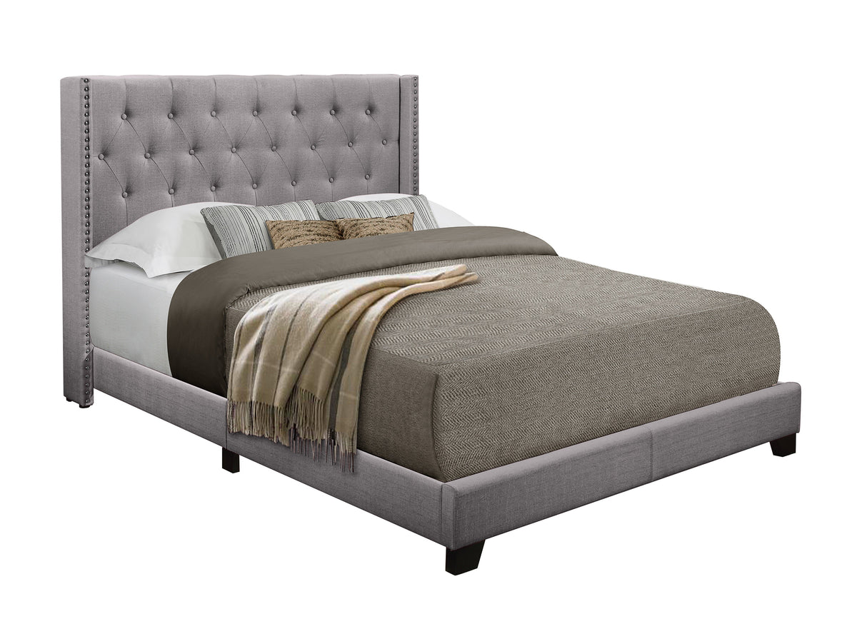 Barzini Gray Full Upholstered Bed