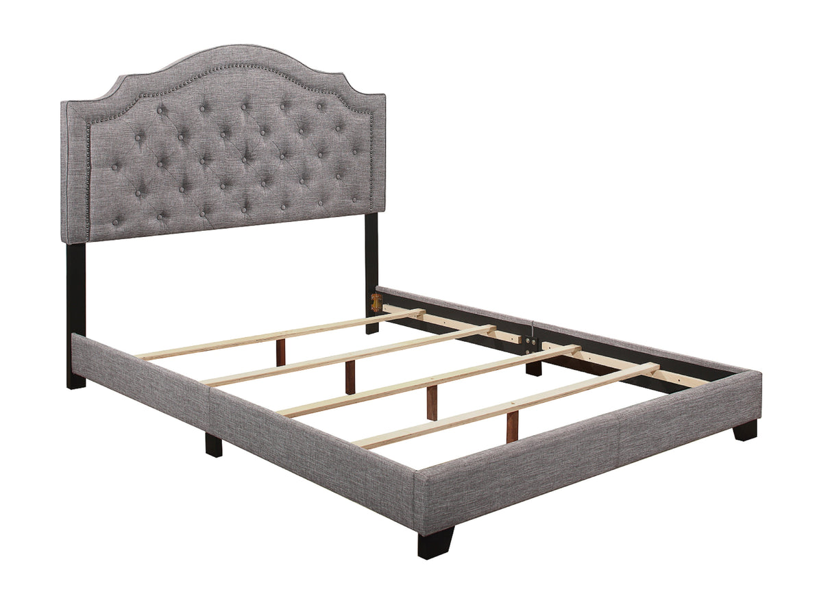 Sandy Gray King Upholstered Bed