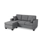 Donne Gray Reversible Sofa Chaise
