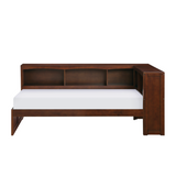 Rowe Dark Cherry Twin Bookcase Corner Bed