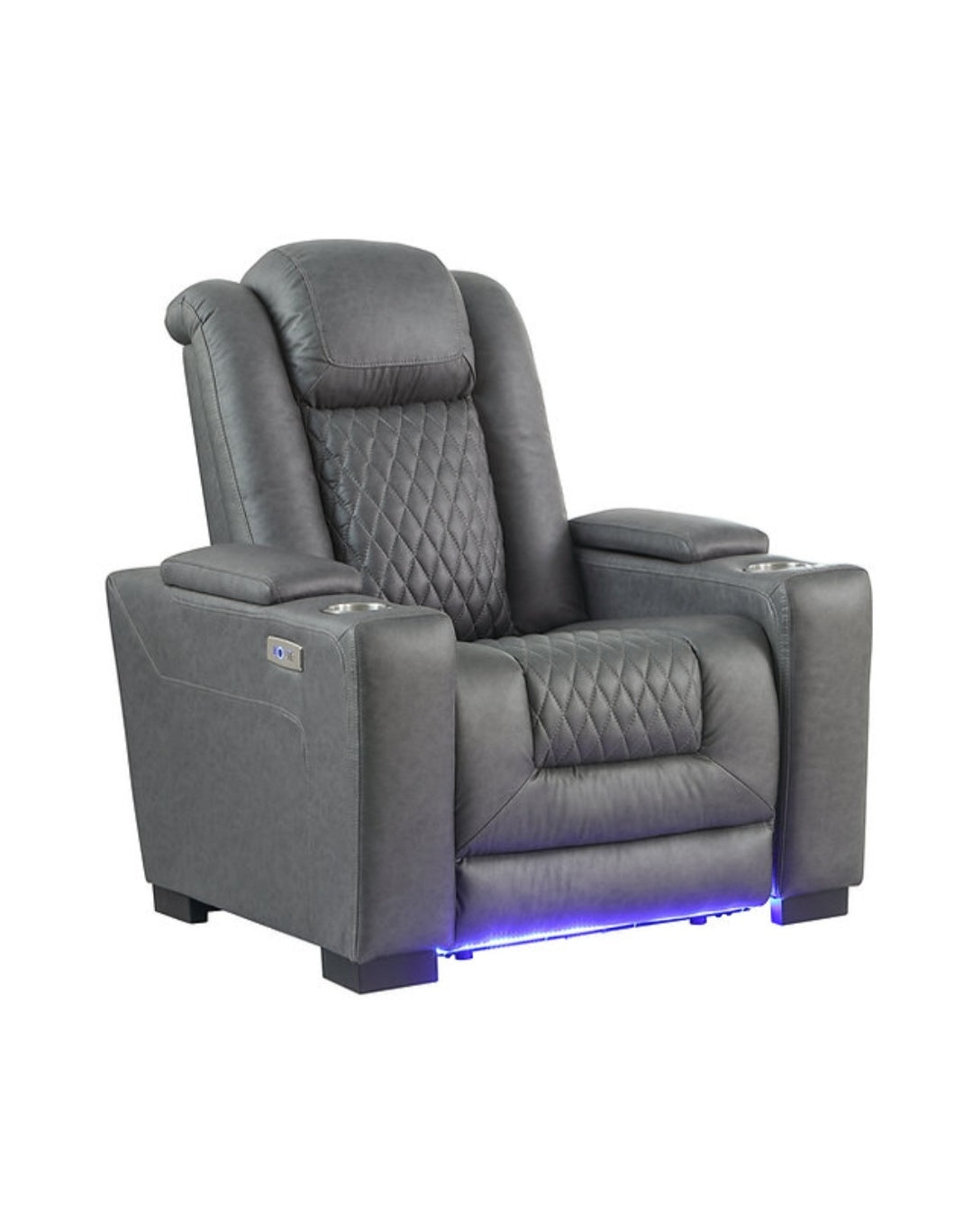 Ash Grey Power LED 3pc Reclining Set S9303 - Eve Furniture