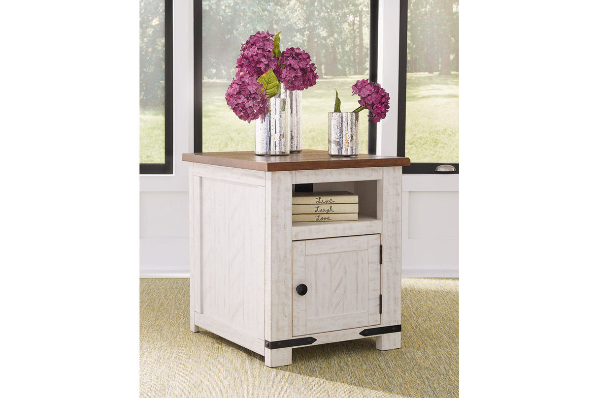 Wystfield White/Brown End Table