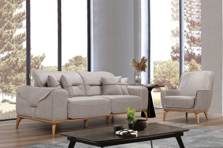Oslo Sofa & Loveseat Fabric Upholstered - Beige