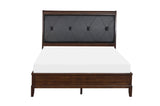 Cotterill Cherry Queen Upholstered Panel Bed