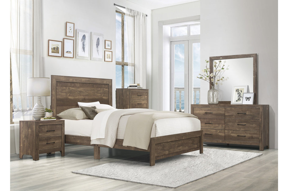 Corbin Brown King Panel Bed