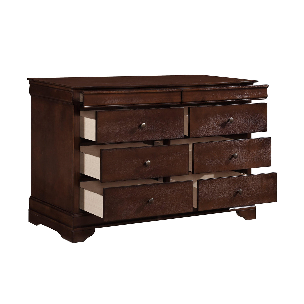 Abbeville Cherry Dresser, Two Hidden Drawers by Homelegance at Eve Furniture