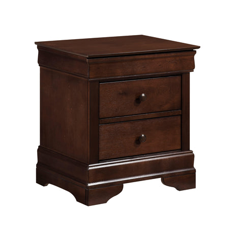 Abbeville Cherry Nightstand, Hidden Drawer by Homelegance at Eve Furniture