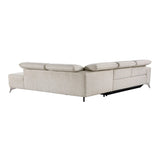 Adahlia Sand Power Reclining Sectional with Right Chaise by Homelegance at Eve Furniture