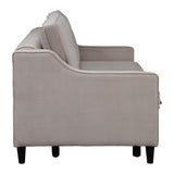 Adelia Cobblestone Velvet Convertible Studio Sofa with Pull-out Bed by Homelegance at Eve Furniture