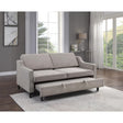 Adelia Cobblestone Velvet Convertible Studio Sofa with Pull-out Bed by Homelegance at Eve Furniture