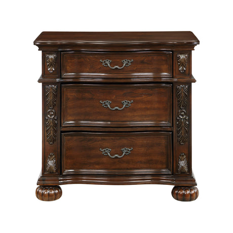 Adelina Cherry Nightstand by Homelegance at Eve Furniture